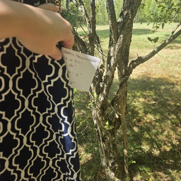 Lands End Blue And White Dress Sz 14 - Picture 6 of 10